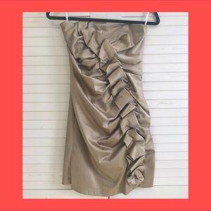 Gunne Sax 2 by Jessica Mcclintock gold mini dress